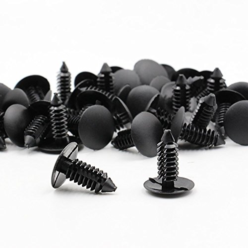 MANSHU 200 Pcs Car Plastic Trim Boot Rivets Push Clip Fastener,6.4mm Hole Push Retainer Bumper Fender Shield Clips, Automotive Plastic Push Pins Bumper Clips, Car Plastic Rivets Retainers Screw. - Thumbnail 3