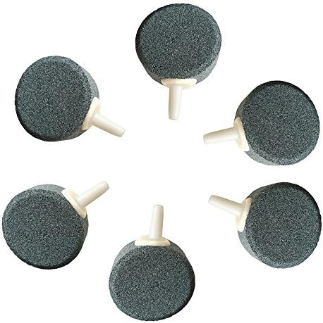 Owncons 1.6'' Air Stone Bubble for Aquarium Fish Tank Hydroponics Pump Ceramic Airstones Diffuser (6 Pcs)