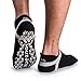 Muezna Men's Non Slip Yoga Socks, Anti-Skid Pilates, Barre, Bikram Fitness Hospital Slipper Socks with Grips, Size 5-13