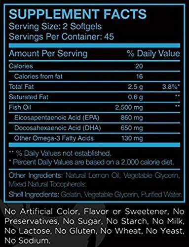 Omega 3 Fish Oil | Deep Ocean Sourced Wild Fish Oil Ultra Pure EPA DHA | 90 Capsules Burpless Lemon Flavor - ZEN NUTRITION