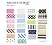 27 Sheets Korea Pretty Sticker , Marrywindix Washi Masking Tape Set - Sticker Paper Colorful Paper Tape-Basic#3