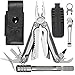 Leatherman Charge Multi-Tool S30V Knife TTi - Titanium Handle, With Premium Leather Sheath + 12 Piece Bit Kit + Lanyard Ring, Removable Belt Clip +Bit Extension