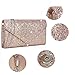 Dasein Women Glitter Evening Bags Formal Clutches Wedding Purses Party Dressy Clutch Purse Cocktail Prom Handbags (Silver)