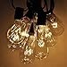 SUNSGNE 20Ft Edison Outdoor String Lights with 22 Clear Edison Bulbs, ST40 Vintage Bulbs String Lights, 7W Christmas Hanging Backyard Porch Balcony Party Decoration Lights, E17/C9 Socket Base, Brown