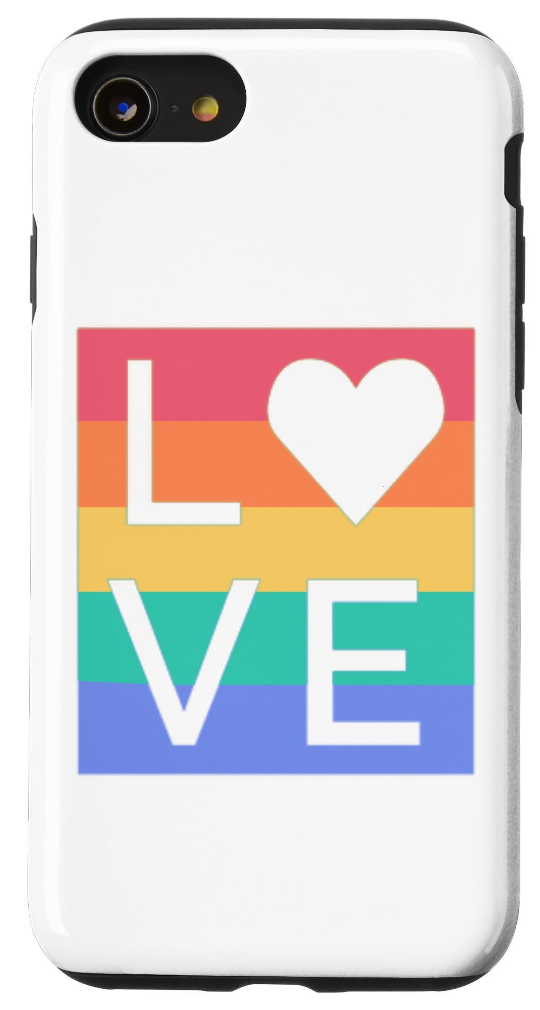 iPhone SE (2020) / 7 / 8 Love on Pride Day Vintage Rainbow for LGBTQ Retro Love Case