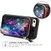 ZVE Wallet Case for Apple iPhone 8 and iPhone 7, 4.7 inch, Zipper Wallet Case with Credit Card Holder Slot Handbag Purse Wrist Strap Print Case for Apple iPhone 8/7 4.7 inch - Starry Sky