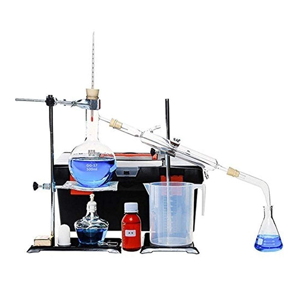 Hcfsuk 500ml Lab Essential Oil Steam Distillation Apparatus Glassware ...