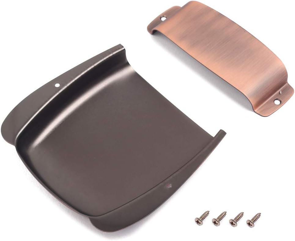Alnicov Bass Pickup Cover Zinc Alloy Pickup Bridge Plate Cover Set for Bass Electric Guitar - Bronze - Image 4