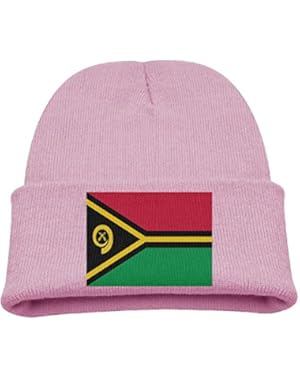 Flag Of Vanuatu Kid's Hats Winter Funny Soft Knit Beanie Cap Children Unisex