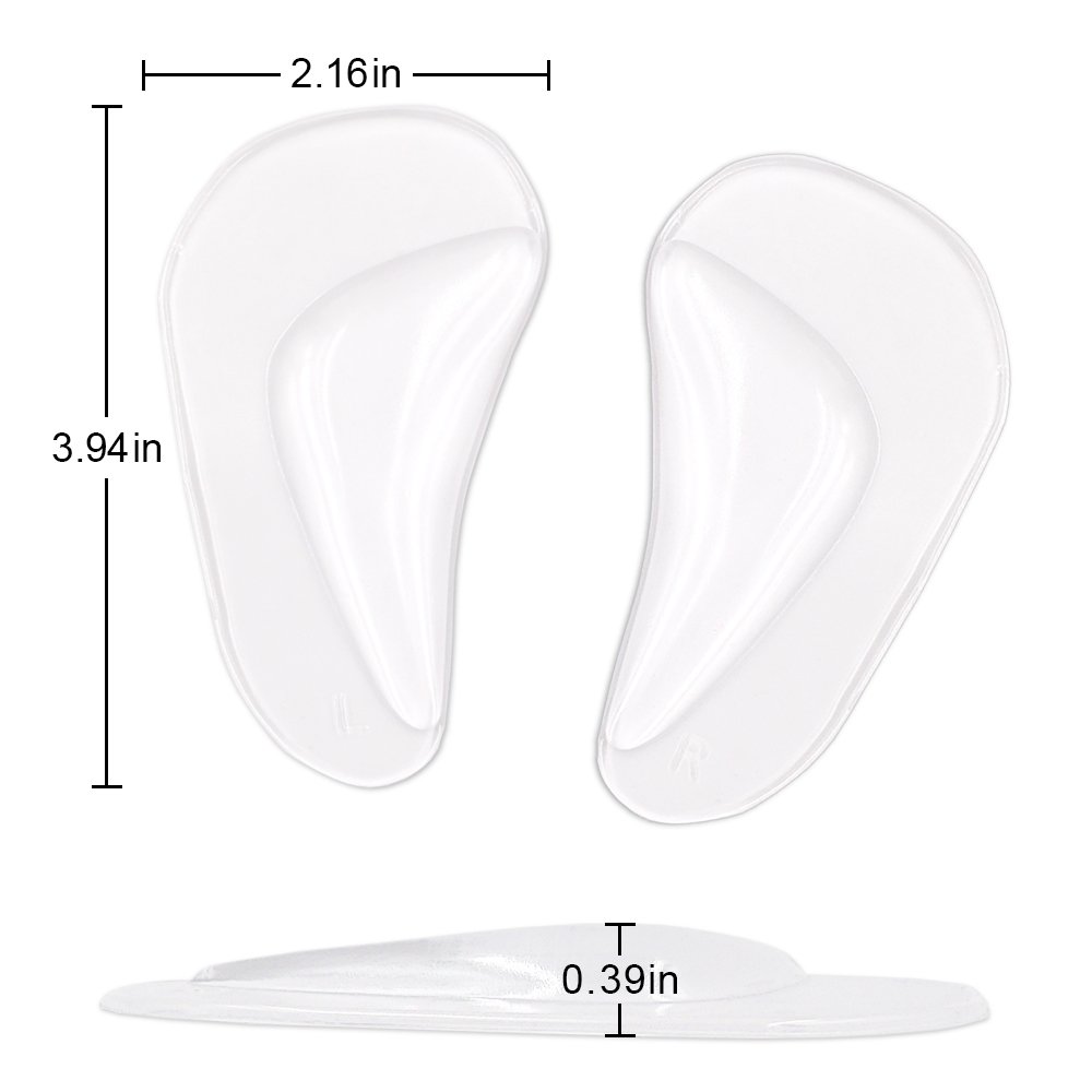 Arch Support Gel Insole & Insert for Flat Foot and Plantar Fasciitis, Relieve Pain for Women and Men