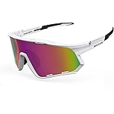BUCKLOS Polarized Cycling Running Sunglasses for Men Women UV400 Protection,TR90 Sun Glasses for Bike Baseball Sports Safety