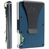 Mountain Voyage Co Minimalist Wallet for Men & Women - Slim RFID Wallet, Scratch Resistant, Credit Card Holder & Money Clip, Easily Removable Money & Cards, (Matte Navy Blue)