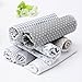 KINGSO 7PCS Cotton Fabric Bundles Quilting Sewing DIY Craft 17.7x17.7inch Gray