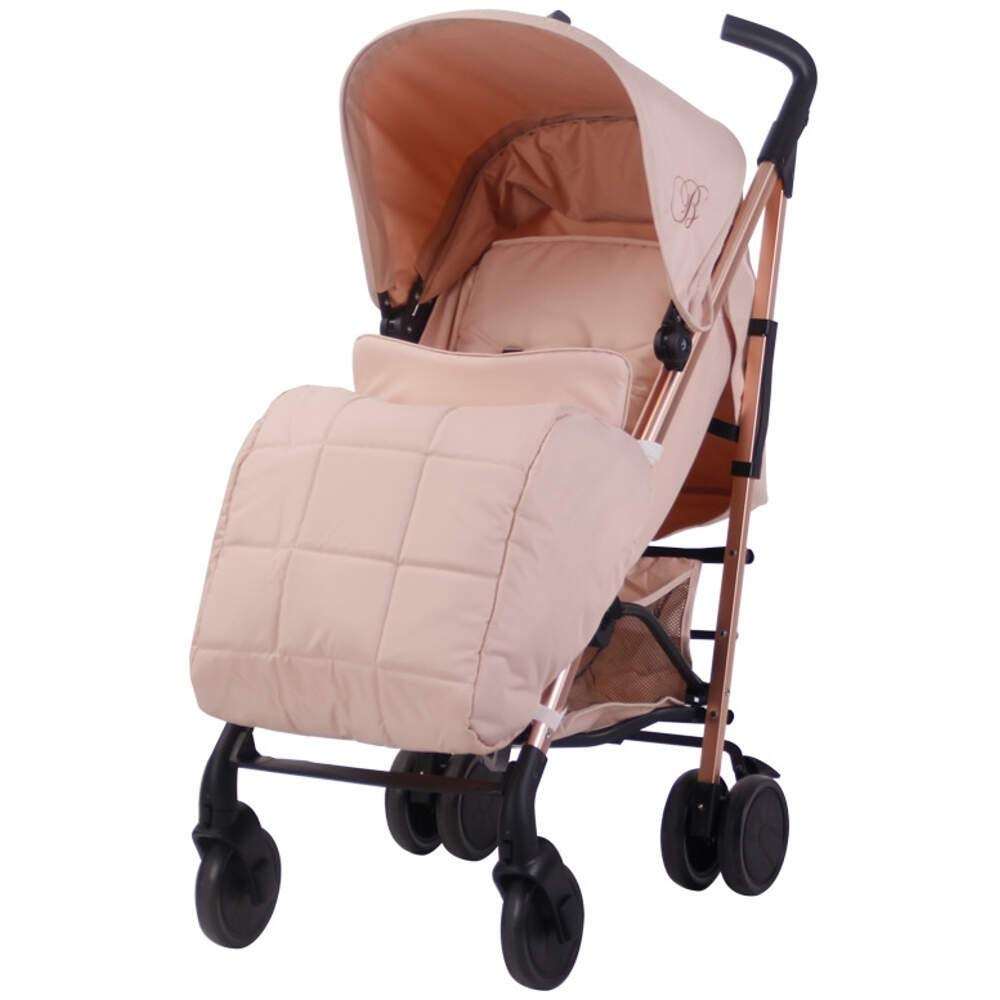 my babiie fur hood trim blush