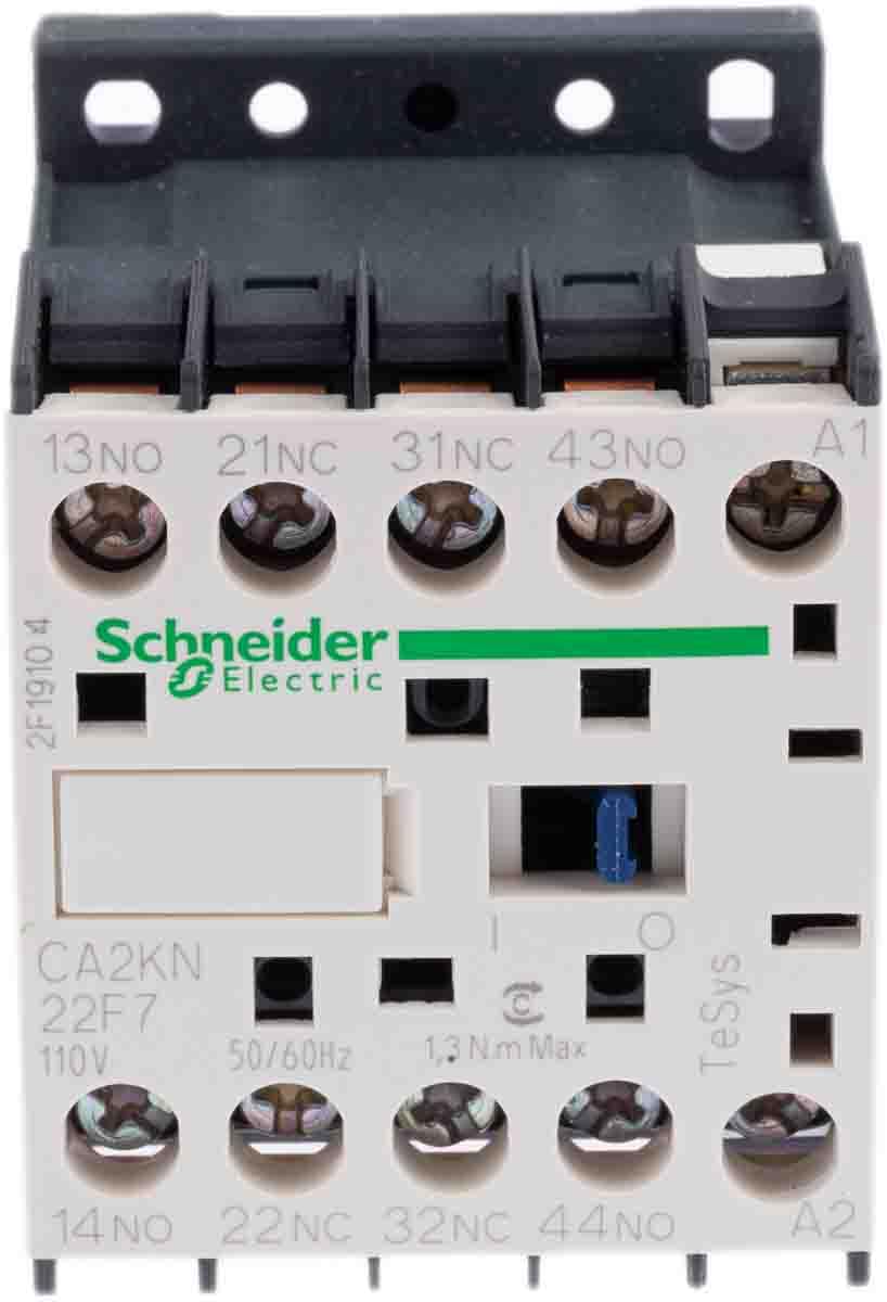 Schneider Electric, TeSys K control relay - 2 NO + 2 NC - <= 690 V - 110 V AC coil, CA2KN22F7 — image 1