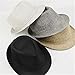 Floralby Men Women Linen Fedora Summer Beach Sun Hat