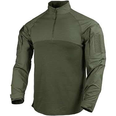 TACVASEN T-Shirt Combat Manches Longues Homme - Militaire Avec Poches