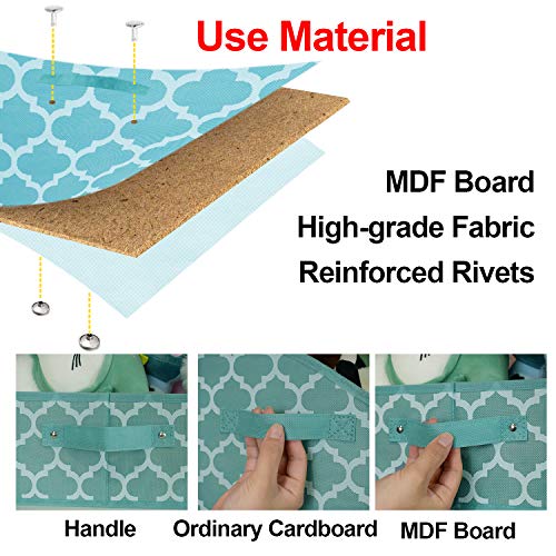 homyfort Cloth Storage Cube Bins, Foldable Trapezoid Storage Basket Box