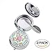 HMIEPRSRS 2pc Portable Pocket Ashtray/Vehicle Cigarette Ashtray, Mini Stainless Steel Ash Holder with Key Chain and Cigarette Snuffer, Modern Outdoor Ash Holder (Colored Pattern)