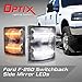 Optix Clear LED Switchback Side Mirror Lights with Turn Signal Compatible with 2008-2016 Ford F-250 - LED Side Marker Lights