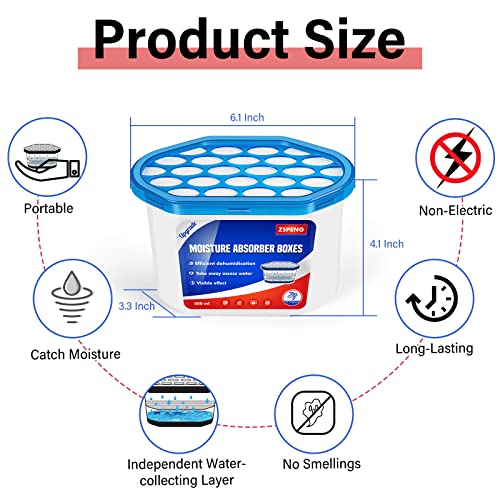 ZSPENG Moisture Absorber Boxes ( 9 Packs),Moisture Absorber bucket