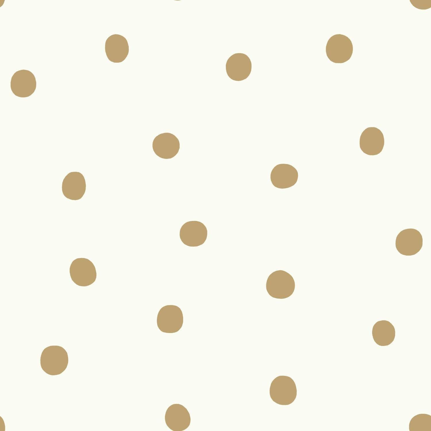 RoomMates Thedecofactory rmk9012wp Wallpaper ahesif Repositionable Dots Gold, Vinyl, multicoloured, 500 x 53 x 0.1 cm