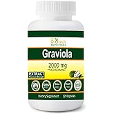 Biotech Nutritions Graviola Extract- 2000 mg Vegetable Capsules, 120 Count