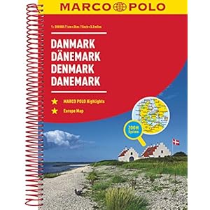 MARCO POLO Reiseatlas Dänemark 1:200 000: mit Europa 1:4 500 000: Wegenatlas 1:200 000 Spiral-bound – 3 april 2019