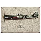 Uniquelover Military Airplane Fighter Retro Vintage Tin Sign 8