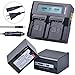 Batmax 2Packs VW-VBD58 VW-VBD78 AG-VBR89 AG-VBR59 Batteries 7800mAh + 3X Faster LCD Display Dual Charger Car Plug for Panasonic VW-VBD58 VW-VBD29 AG-DVX200,AG-AC8,HC-MDH2,HC-X1000 4K,HDC-Z10000