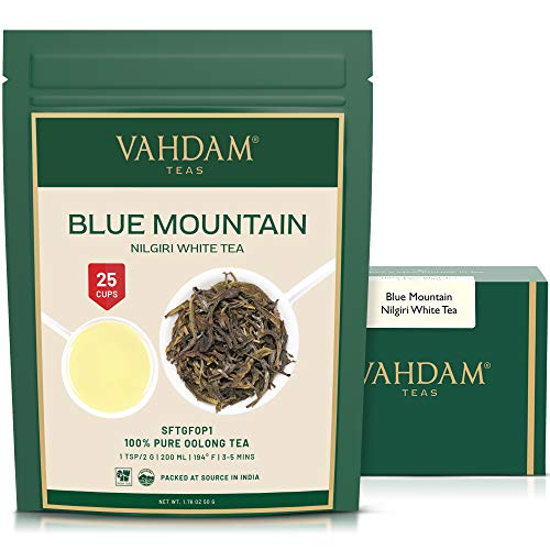 Exotische weiße Teeblätter aus den Blue Mountains (25 Tassen) - Pure White Tea Loose Leaf 50gr