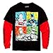 DC Comics Big Boys' Justice League Mock Layer Long Sleeve Tee M(10/12)
