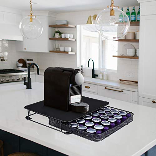 Dailyart Kapselhalter, kompatibel mit 72 nespresso Kapseln oder 36 Dolce Gusto Kapseln, Metall Kaffeepadhalter 6 Reihen… – Bild 7