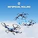 Potensic F181DH RC Drone Quadcopter with HD Camera, Altitude Hold, Stepless-Speed Function, 2MP Camera & 5.8Ghz FPV LCD Screen Monitor & Carrying Case - Blue