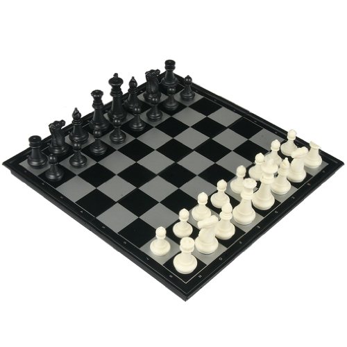 2 in 1 Travel Magnetic Chess and Checkers Set - 14 Inches