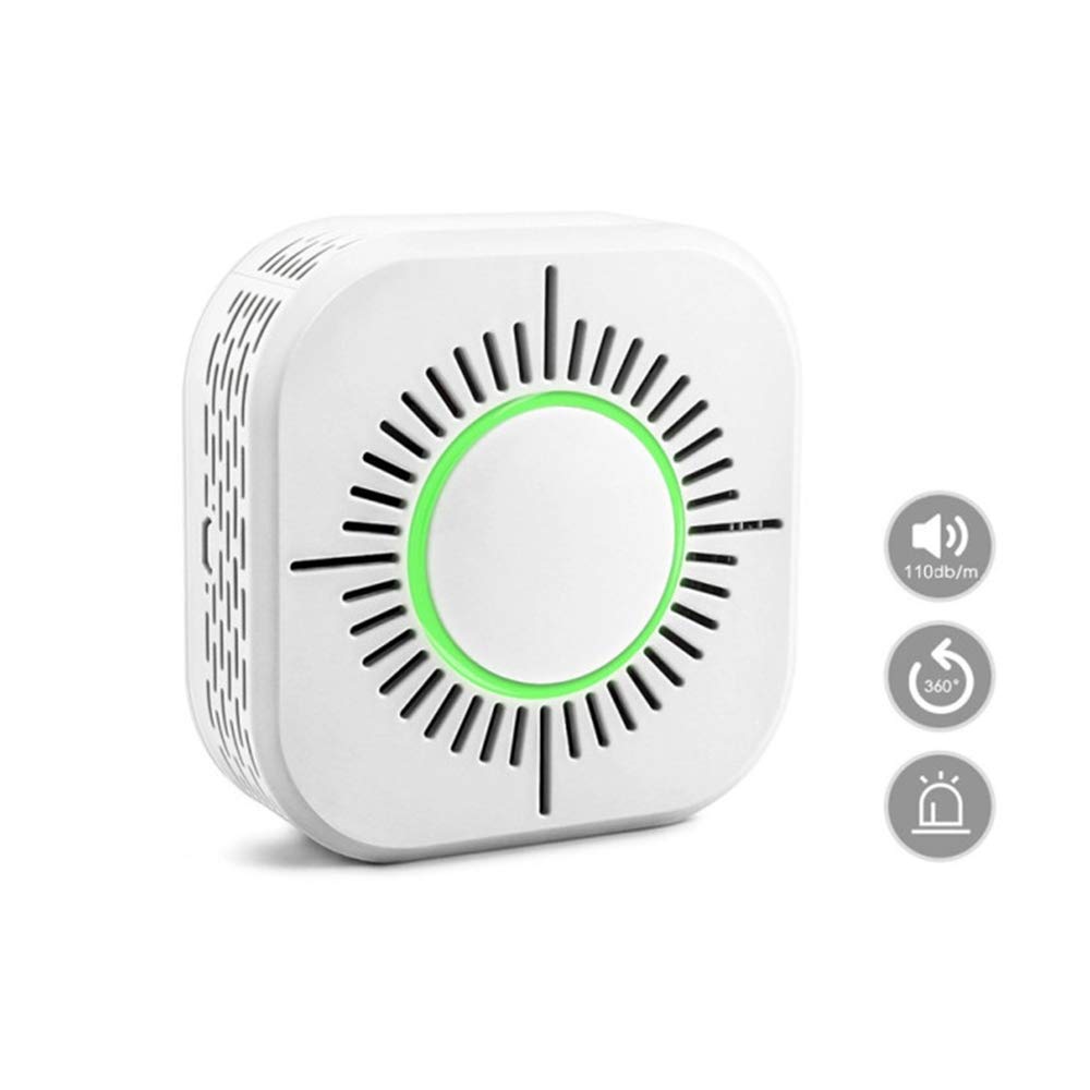 EROCK Smoke Alarm Smoke Detector with Sound Flash Wireless Warning, First Alert for Travel Home Bedroom and Kitchen (9V Battery Operated) (1-Pack)