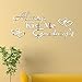 Always Kiss Me Goodnight English Letters Hearts DIY Acrylic Mirror Effect Wall Stickers Bedroom Living Room Decorative Decals Removable Home Decoration Glow in The Dark Stars Wall Decor