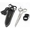 Haryali London Hairdressing Scissors -Professional 6" Hair dressing Scissors Hairdressers Hair Cutting Shears – Hair Cutting Scissors - for Men and Women with Real Leather Pouch