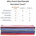 Microfiber Sports and Non Slip Hot Yoga Mat Towel - Quick Dry, Soft and Absorbent Gym Towels - Camping, Fitness, Workout, Pilates, Travel or Beach (Purple S)