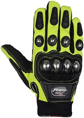 Steel Outdoor Reinforced Brass Knuckle Motorcycle Motorbike Powersports Racing Textile Safety Gloves