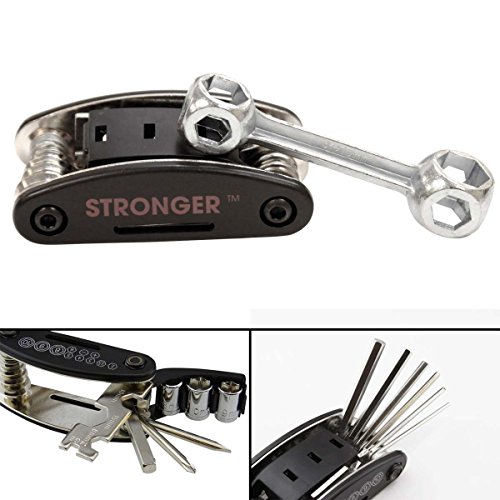 LB1 High Performance Bicycle Bike Repair Tool Kit with 29 Bicycle Tools, Tire Pump, Tire Patches, Tire Levers, Hanging Bag Bicycle Cycling Maintenance Tool Set