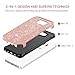 Galaxy Note 5 Case, Note 5 Case, BENTOBEN 2 in 1 Glitter Luxury Bling Hybrid Hard Cover Laminated with Sparkly Shiny Faux Leather Shockproof Bumper Protective Case for Samsung Galaxy Note 5, Rose Gold