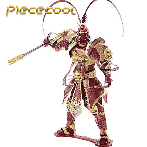 2016 Piececool 3D Metal Puzzle The Monkey King Wukong Models P076-RGS DIY 3D Laser Cut Models Jigsaw Toys