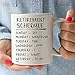 Muggies Retirement Schedule Funny Coffee Tea 11oz. Mug. Unique Cup For Birthday, Mother's & Father's Day, Pension, Christmas Gifts For Mom, Dad, Nana, Papa