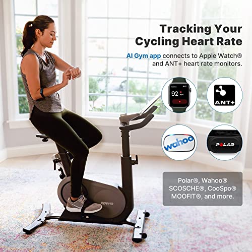 RENPHO Auto Resistance Exercise Bike for Zwift, AI Smart Stationary