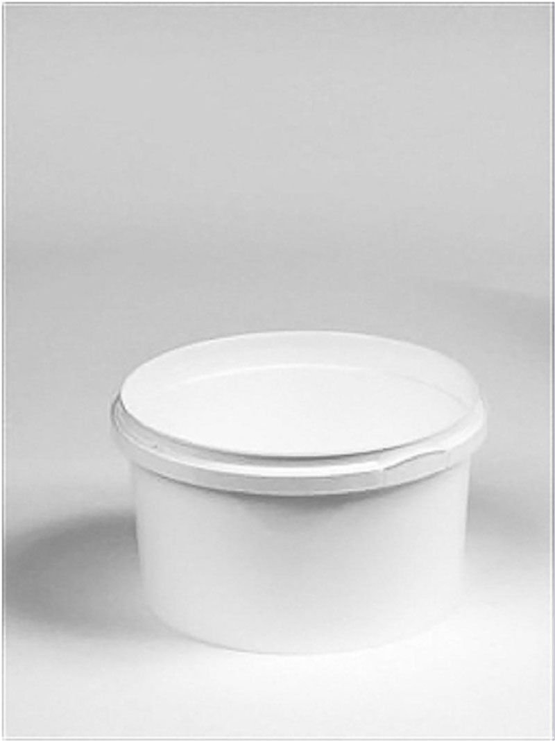 Mystic Moments 250ml White Plastic Pail Complete With White Lid (Pack of 10)