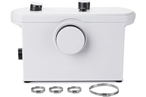 TOPWAY 600W Macerator Pump, Macerator Sewerage Sump Pump with 3 Water Inlets for Toilet, Basement, Kitchen, Sink, Shower, Bathtub Waste Water Disposal Upflush Machine