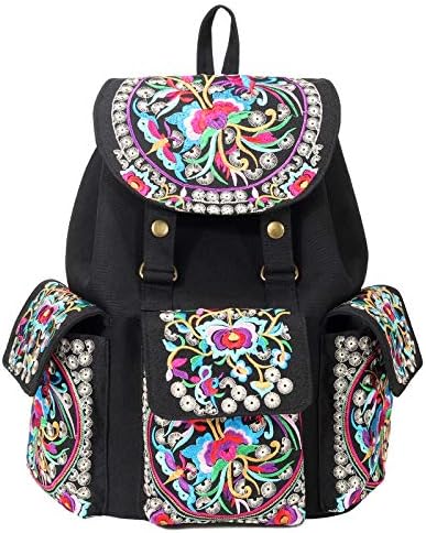 Amazon.com: Goodhan 2 pcs Embroidered Backpack Purse for  display picture 3
