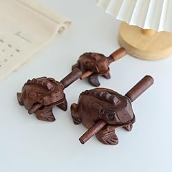 Percussion Instruments Wooden Frog 3 Pcs Set of 4