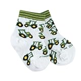 John Deere Baby Stuff John Deere Baby Tractor Print Socks White